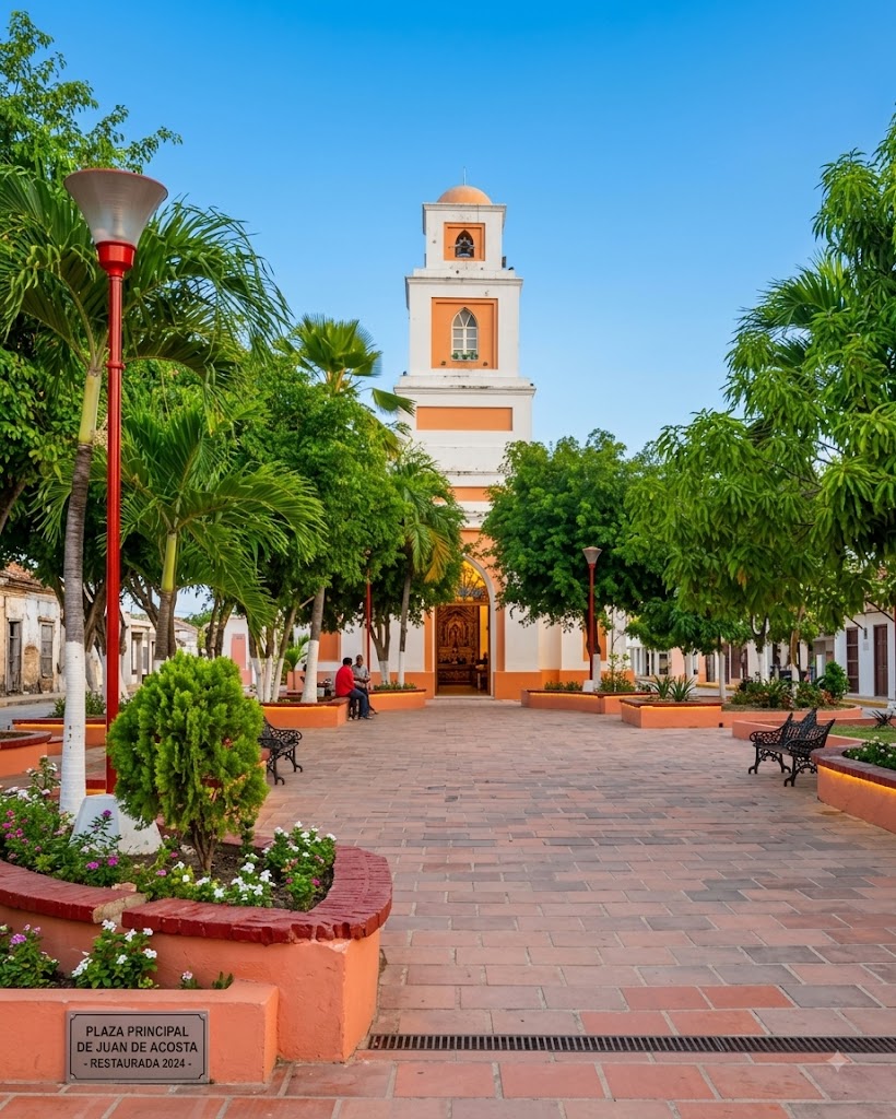 Parroquia San Juan Bautista y Plaza Principal: Templo representativo y centro neurálgico del municipio, escenario de los principales eventos culturales y religiosos como las fiestas patronales y el Festival Intermunicipal del Millo.