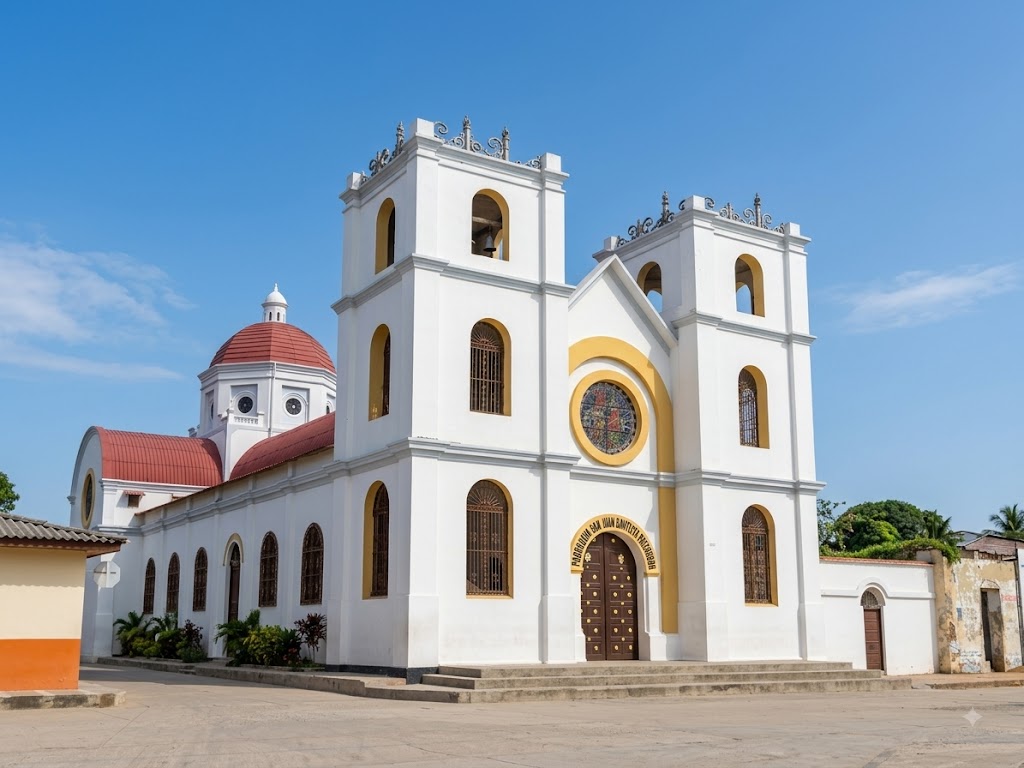 Iglesia San Juan Bautista: Templo católico ubicado frente a la plaza central y principal referente arquitectónico e histórico del municipio. Es el epicentro de las festividades patronales de San Juan Bautista, celebración clave para la identidad local.